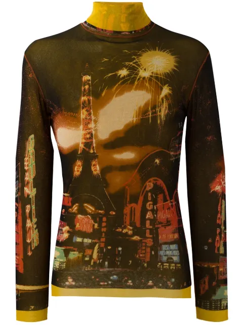 Jean Paul Gaultier Pre-Owned Paris print top Multicolour JPG1272