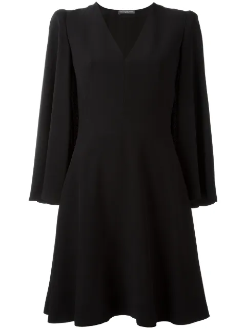 Alexander McQueen flared cape dress Black 435262QHE40