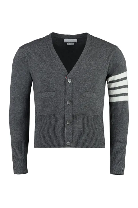 Thom Browne 4-Bar cashmere cardigan Grey MKC001A00011