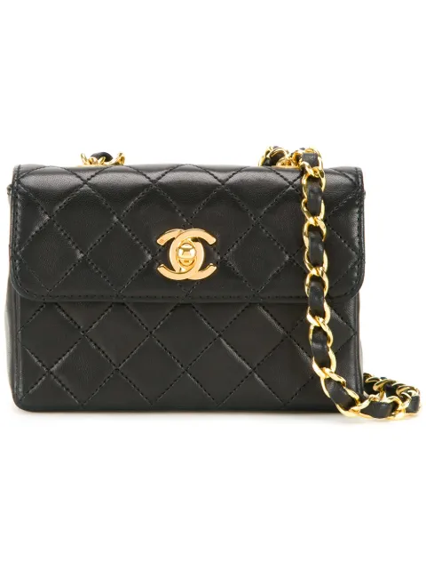 CHANEL Pre-Owned micro flap shoulder bag Black 002A49108