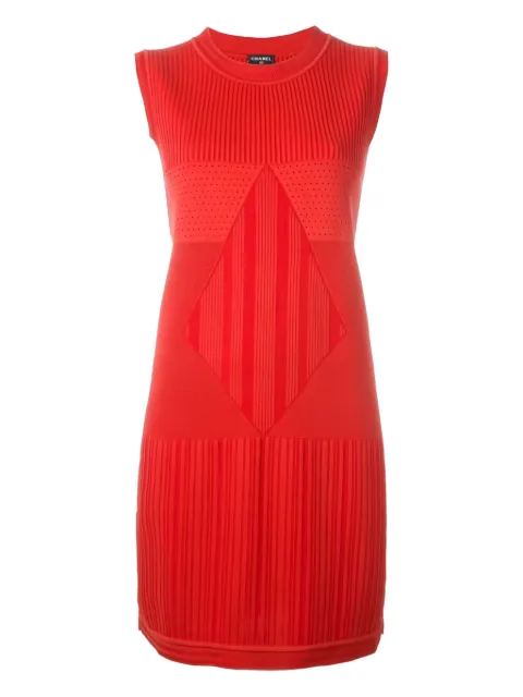 CHANEL Pre-Owned 2010s sleeveless knit dress Red CSZHCH7E