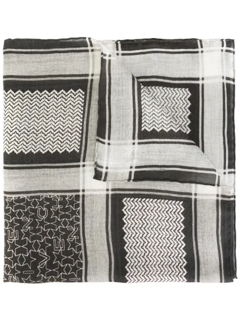 Givenchy contrast print scarf Black 16W9626956
