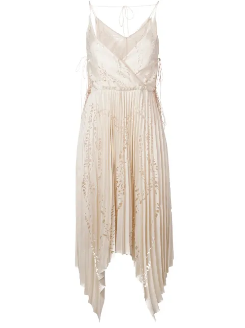 PUCCI cut-out detail pleated dress Neutrals 62RG4562711