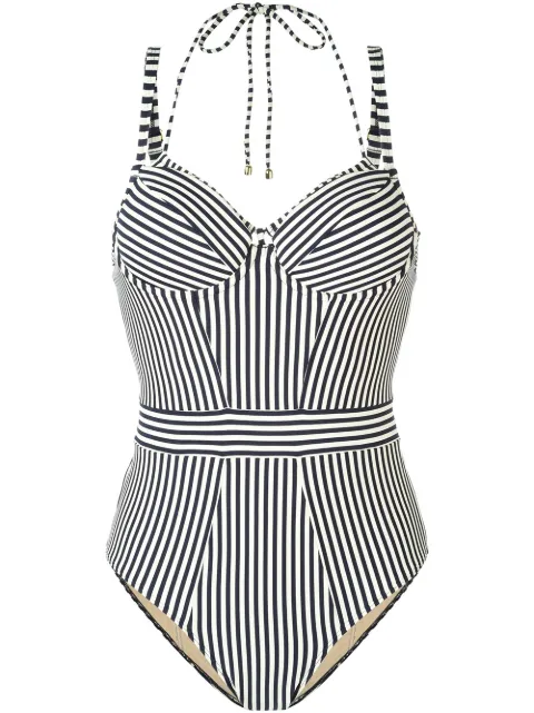 Marlies Dekkers 'Holi Vintage' plunge balcony bathing suit Blue 18195
