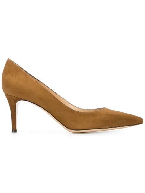 Gianvito Rossi mid heel pumps Brown G2677070RICCAMTEXA