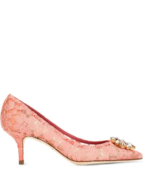 Dolce & Gabbana Bellucci lace heeled pumps Pink CD0066AL198