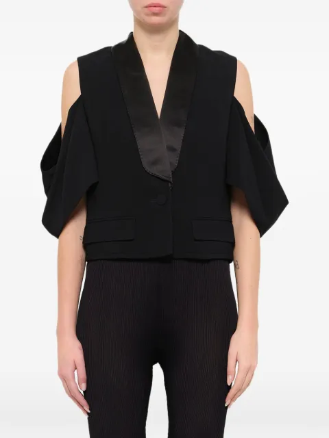 Givenchy cut-out-detail cropped blazer Black 16U3013210