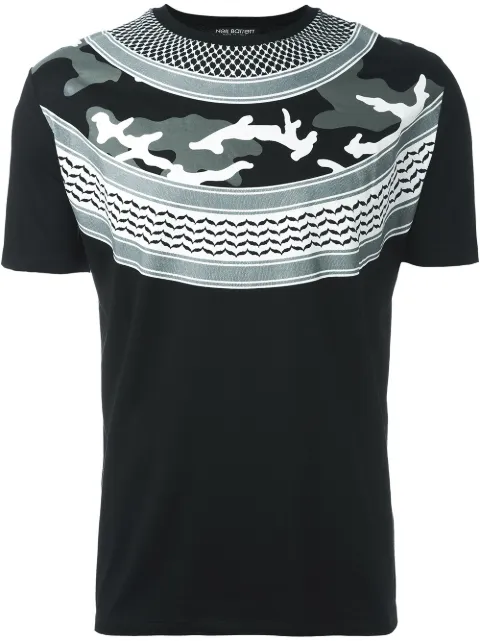 Neil Barrett camouflage-print graphic-print T-shirt Black BJT82S
