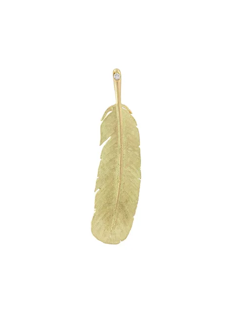 Wouters & Hendrix Gold 18kt gold Feather diamond earring Metallic O1DS10YG