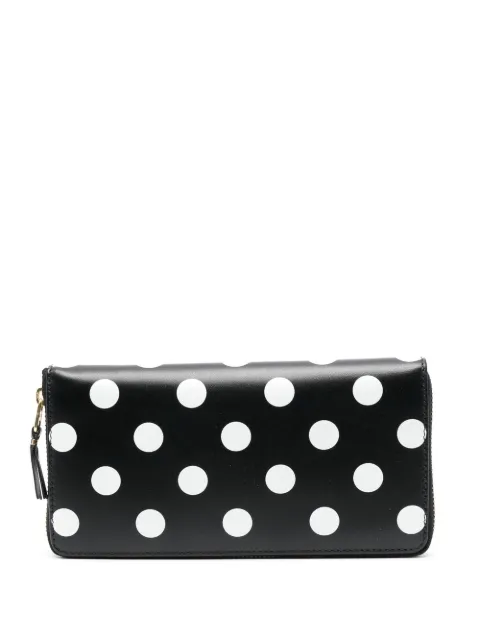 Comme Des Garçons Wallet polka-dot leather wallet Black SA0110PD