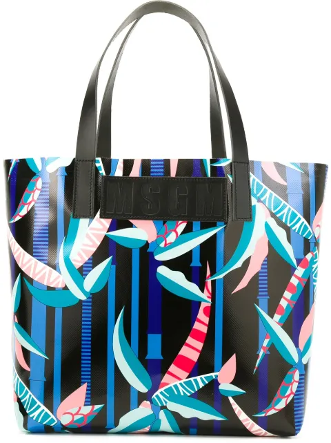 MSGM graphic print tote Black 2042MDZ20