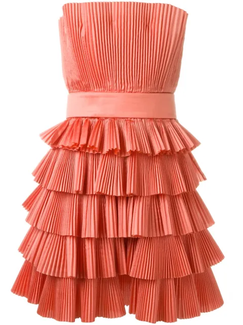Capucci strapless pleated dress Pink 16DR0040SB0005