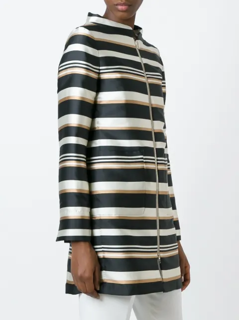 Herno striped coat Black CA0075D13070