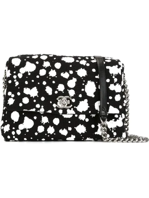 CHANEL Pre-Owned paint splatter shoulder bag Black CHN3500