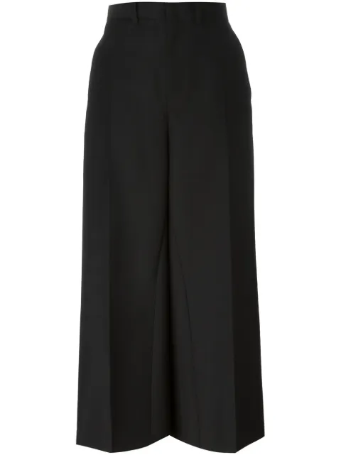 Junya Watanabe wide leg cropped trousers Black JQP006