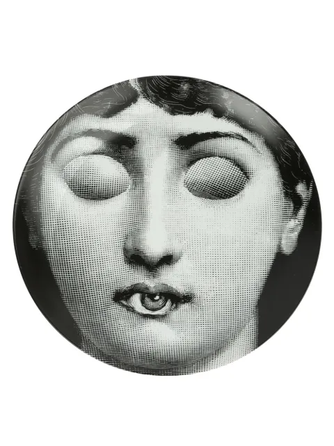 Fornasetti portrait print plate Black PTVX017