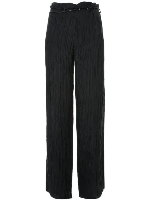 Ma+ belted wide-leg trousers Black PW443SP1