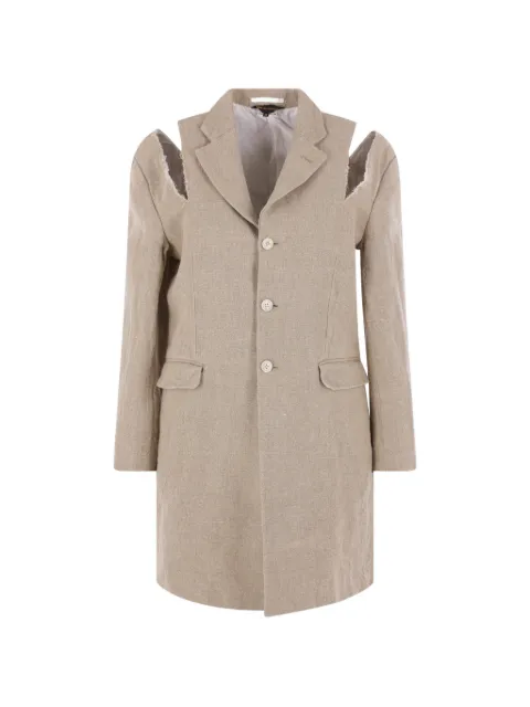 Comme Des Garçons cut-out coat Neutrals GQJ026OLD
