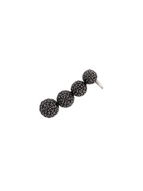 ALINKA 18kt white gold Black Caviar diamond left slider earring Silver ZABR0005B9F812L18W7021