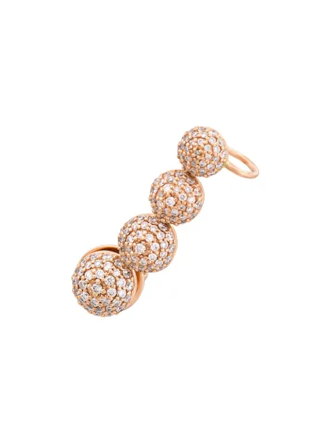 ALINKA 18kt rose gold Black Caviar diamond left ear cuff Metallic ZABR0005B912L18R20