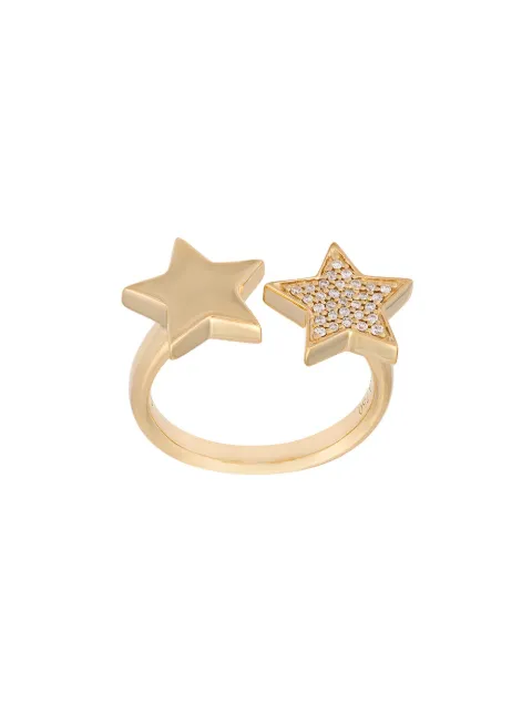 ALINKA 'Stasia' double star diamond ring Metallic ZABD0016M18Y20