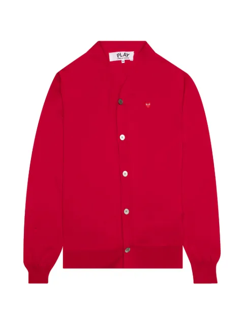 Comme Des Garçons Play heart-detail cardigan Red AZN0540513