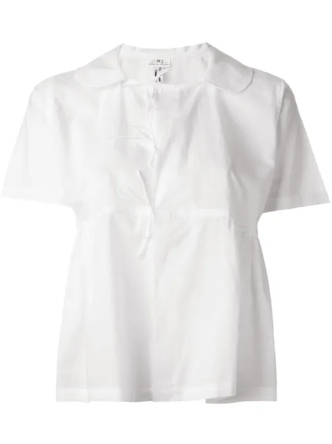 Comme Des Garçons Comme Des Garçons lace-up detail flared shirt White RQB004OLD