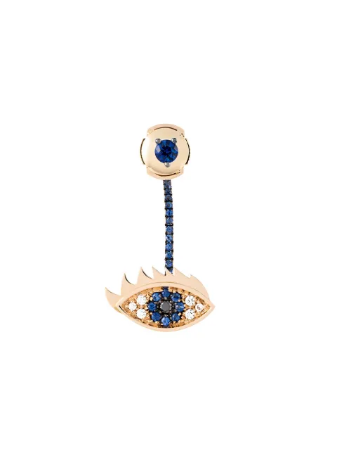 Delfina Delettrez 'Eyes on me piercing' diamond and sapphire earring Metallic ANA5017C