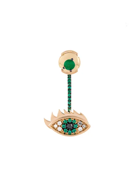 Delfina Delettrez 'Eyes on me' diamond and emerald earring Metallic ANA5017D