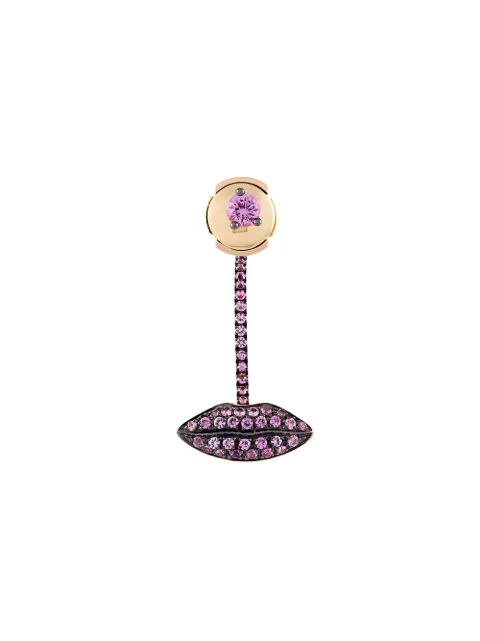 Delfina Delettrez 18kt gold Lips piercing sapphire earring Metallic ANA5018A