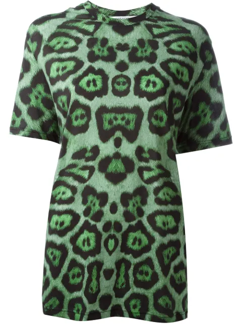 Givenchy leopard print T-shirt Green 16P7711487