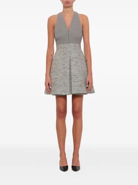 Alexander McQueen V-neck mini dress Grey 407558QGE10