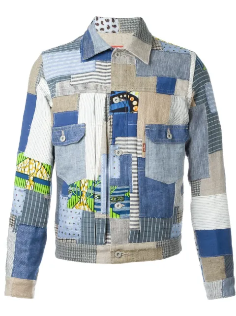 Junya Watanabe MAN patchwork denim jacket Neutrals WQJ202OLD