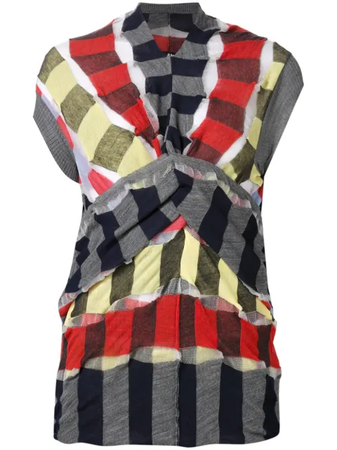 Junya Watanabe strap wrap sleeveless top Grey JQN012