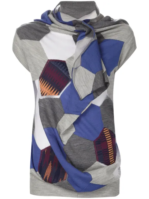 Junya Watanabe hexagon tank top Blue JQN003