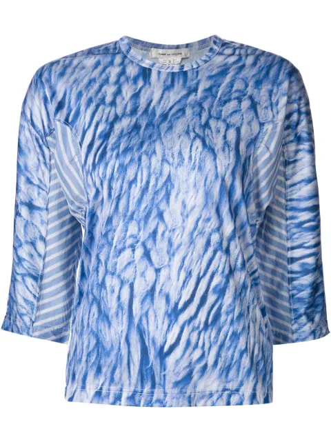 Comme Des Garçons abstract print blouse Blue GQT016OLD