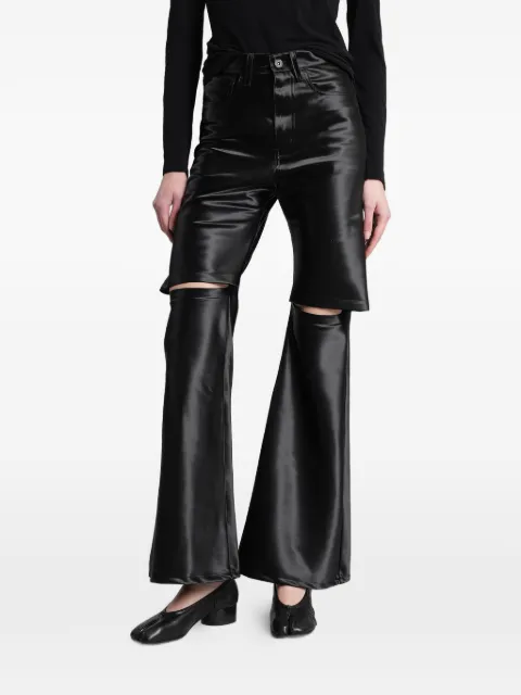 Junya Watanabe embossed cropped trousers Black JQP013
