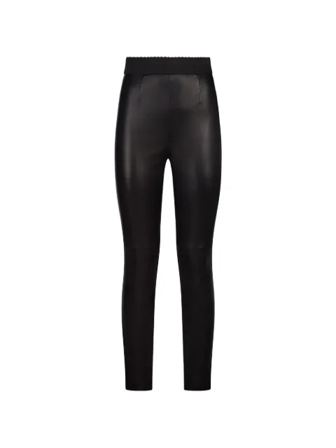 Dolce & Gabbana slim-cut leather leggings Black FTAHMLFUYA5