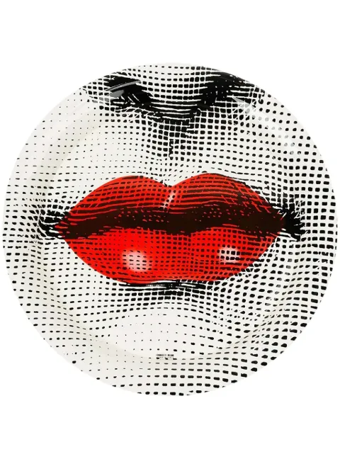 Fornasetti mouth print tray Black C26Y005