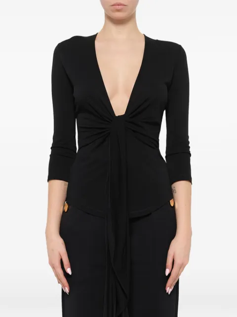 Givenchy wrap-style tie top Black 16P6705447