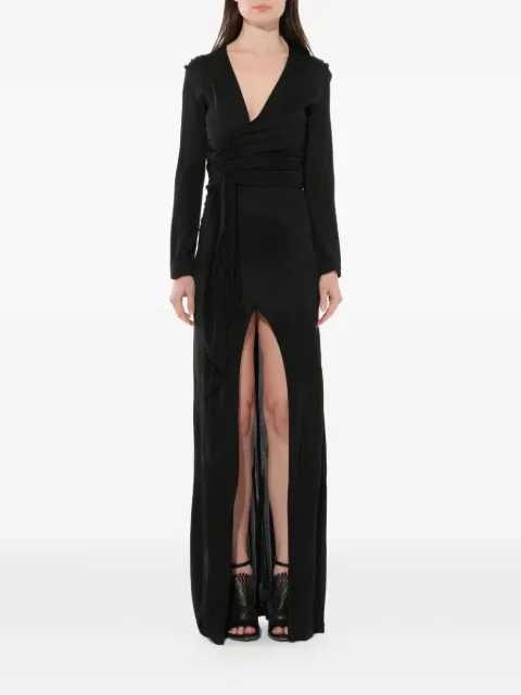 Givenchy cascading front-slit maxi dress Black 16P2709434