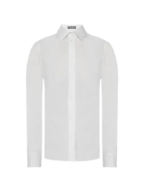 Dolce & Gabbana stretch-cotton poplin shirt White F5G19TFUEAJ