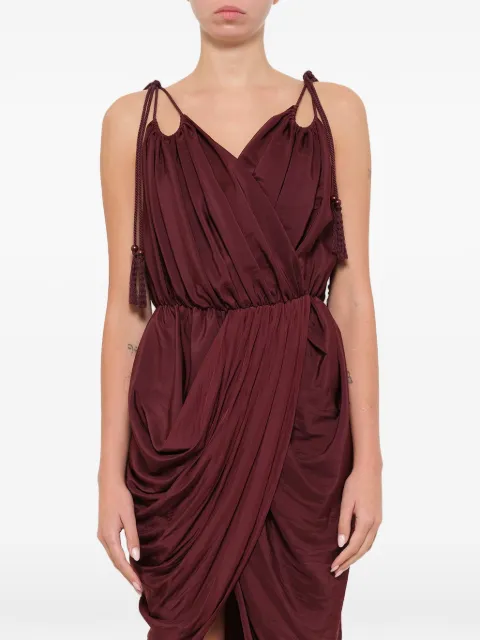 Lanvin tassel-detail draped dress Pink RWDR20122638P16