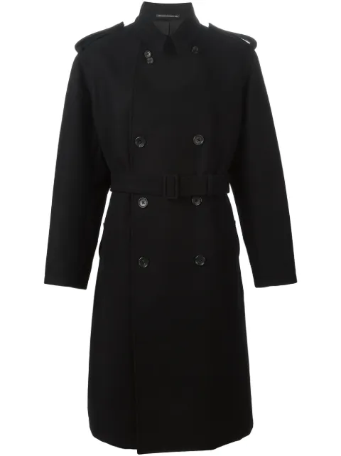 Yohji Yamamoto Pre-Owned oversized trench coat Black YY128