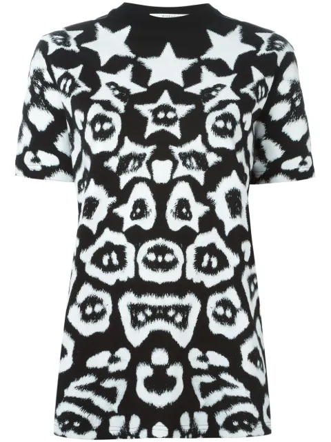 Givenchy star and lepoard print T-shirt Black 16P7721491