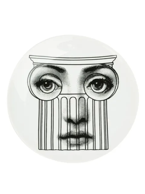 Fornasetti face print plate Black PTVX278