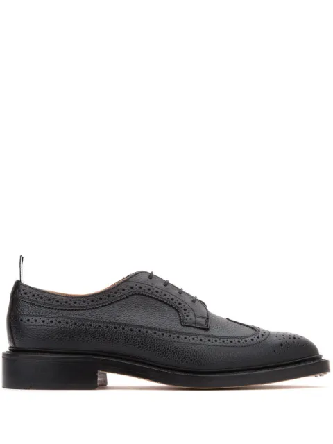 Thom Browne leather sole longwing brogues Black MFD002A00198