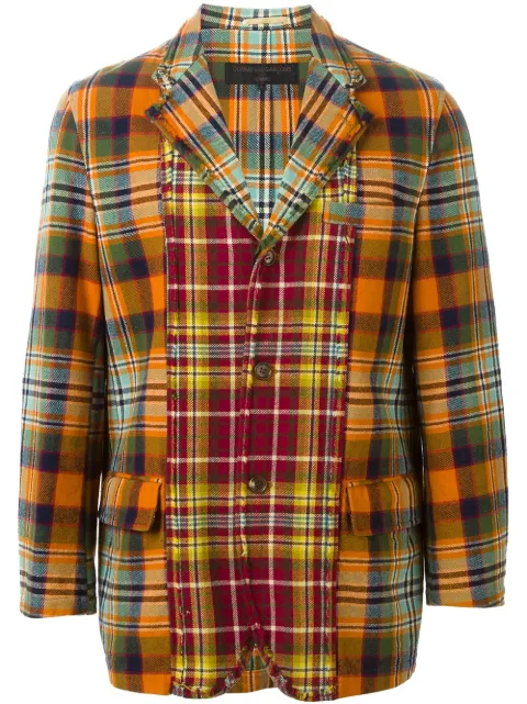 Comme Des Garçons Pre-Owned tartan blazer Orange CDG436