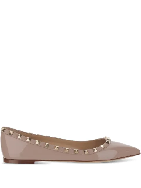 Valentino Garavani patent Rockstud ballet flat Pink WS0403VNW