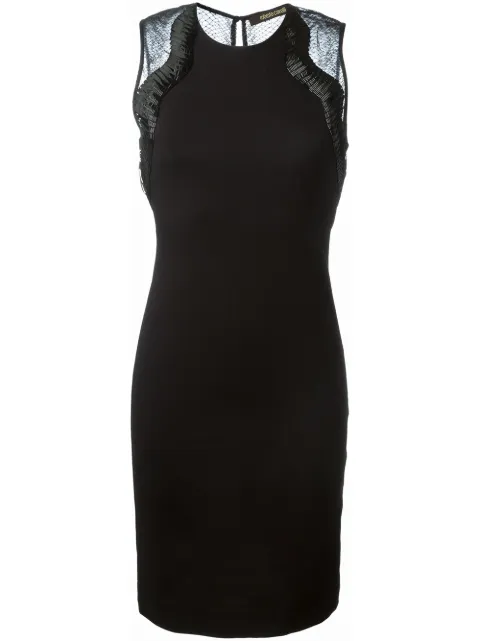 Roberto Cavalli back lace panel dress Black CKR120JE027